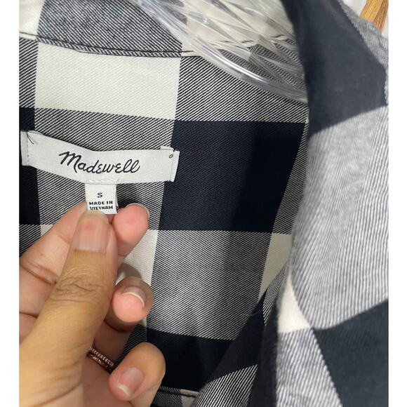 Madewell Buffalo Check Shirt-Jacket black white S - Picture 3 of 6